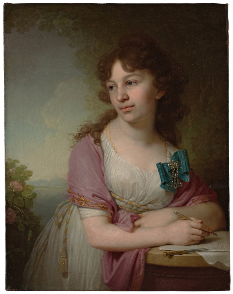 Detail of Portrait of Princess Yekaterina Alexeyevna Dolgorukova, née Countess Vasilyeva, 1798 by Vladimir Lukich Borovikovsky