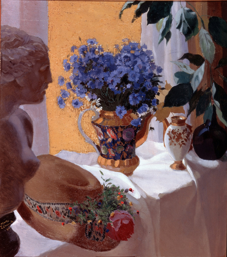 Detail of Still life, 1916 by Sergei Vasilievich Chekhonin