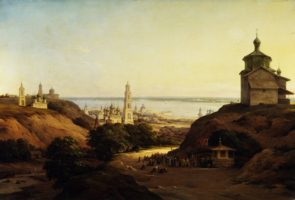 Detail of View of Yuryev-Povolzhsky, 1851 by Nikanor Grigoryevich Chernetsov
