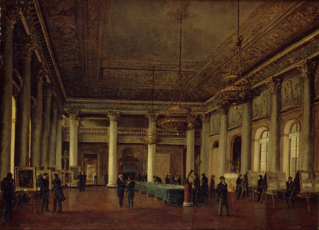 Detail of Interior view of the Dmitry Naryshkins House during a meeting of the Society for the Encouragement of Arts, 1825 by Nikanor Grigoryevich Chernetsov
