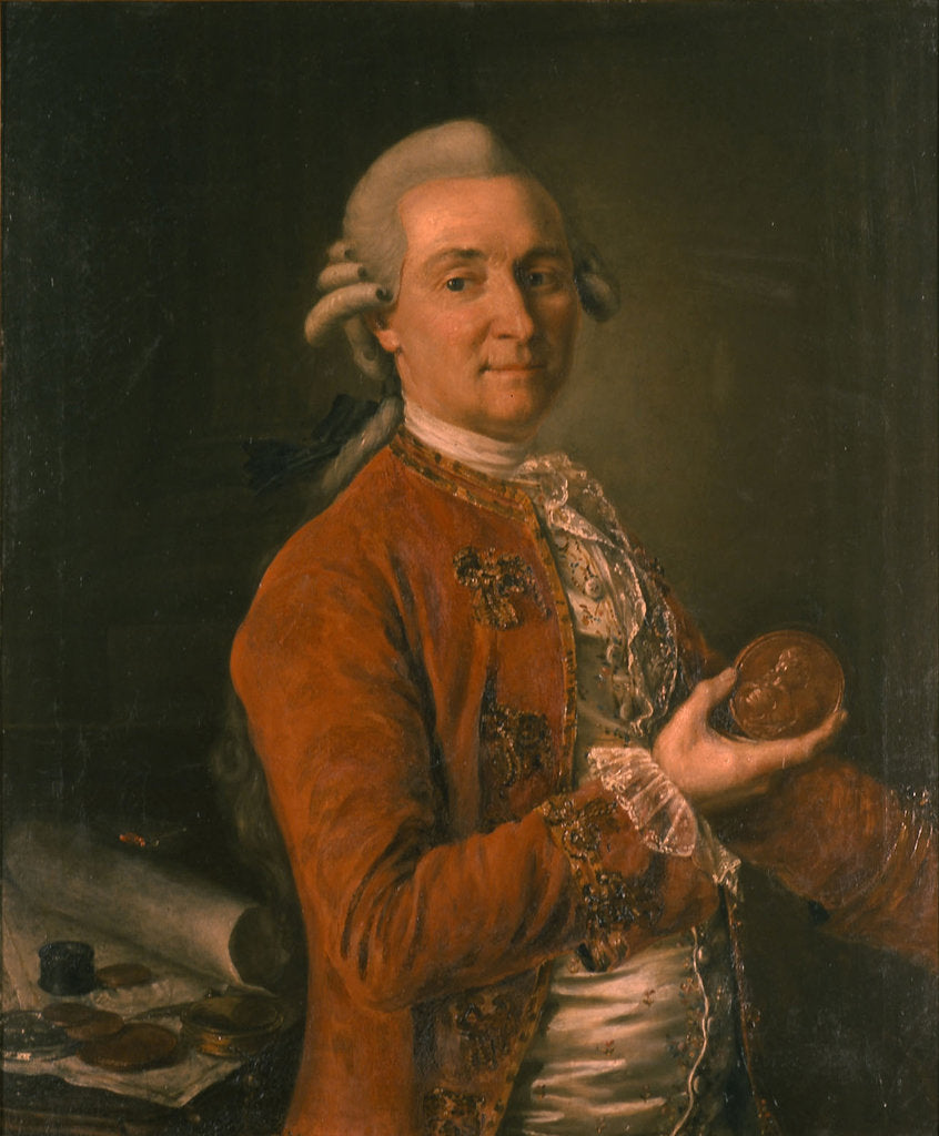 Detail of Portrait of Georg Thomas von Asch, 1780 by Kirill Ivanovich Golovachevsky