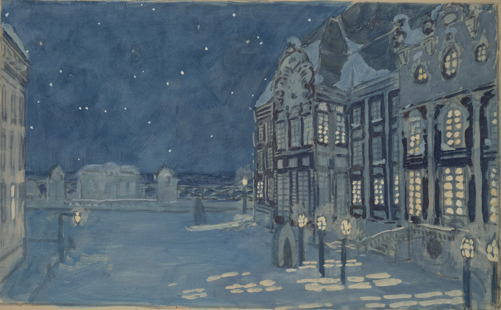 Detail of Winter Palace. Stage design for the opera The Ice House by A. Koreshchenko, 1901 by Alexander Yakovlevich Golovin