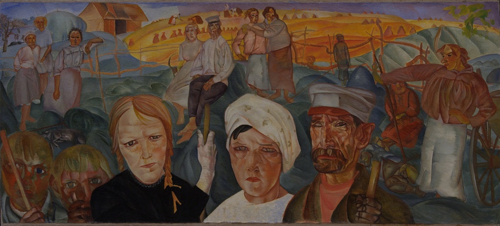 Detail of Peasant Land by Boris Dmitryevich Grigoriev