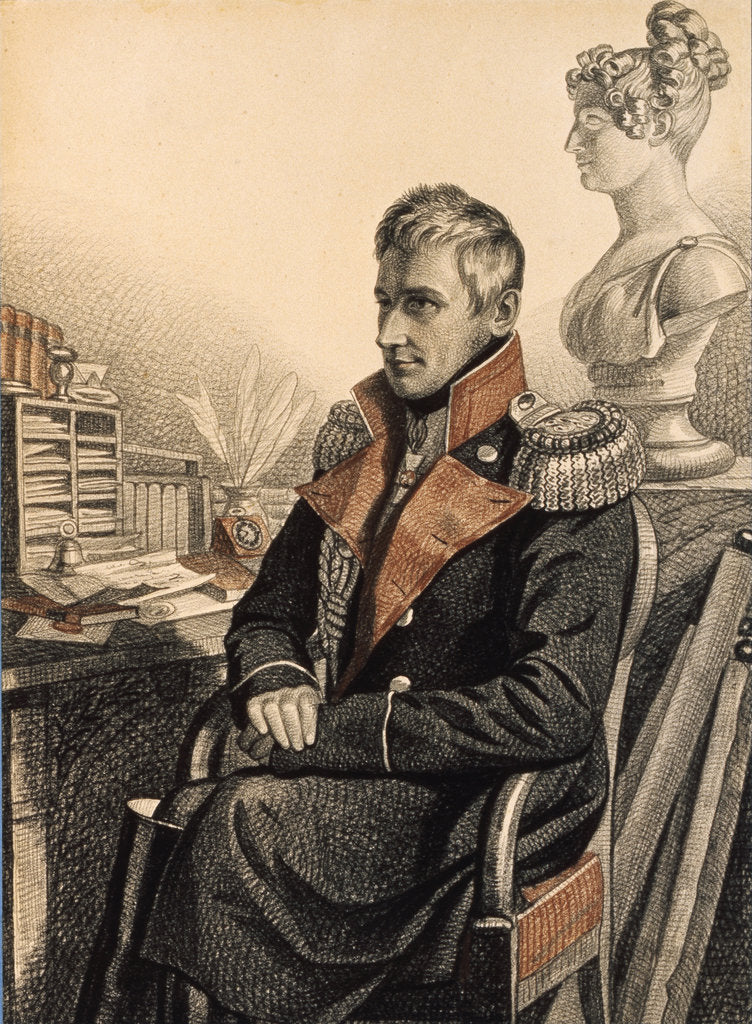 Detail of Portrait of Count Mikhail Vorontsov, 1820s by Carl von Hampeln