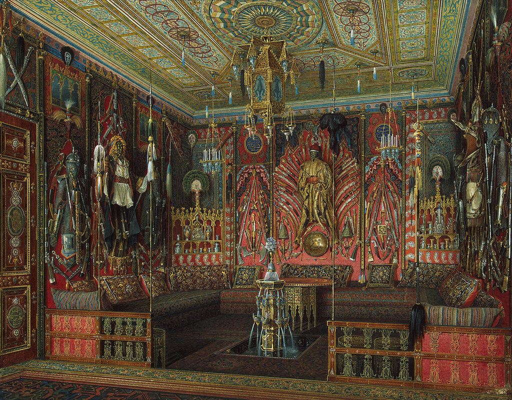 Detail of Turkish Room in the Catherine Palace in Tsarskoye Selo, Mid of the 19th cen by Eduard Hau