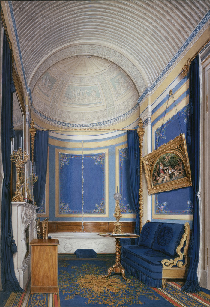 Detail of Interiors of the Winter Palace. The Bathroom of Empress Maria Alexandrovna, 1850s by Eduard Hau
