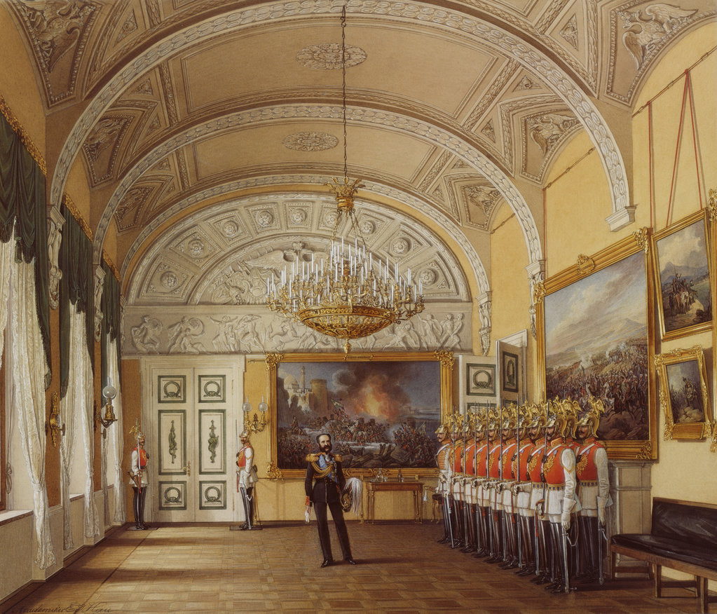 Detail of Interiors of the Winter Palace. The Guardroom, 1864 by Eduard Hau