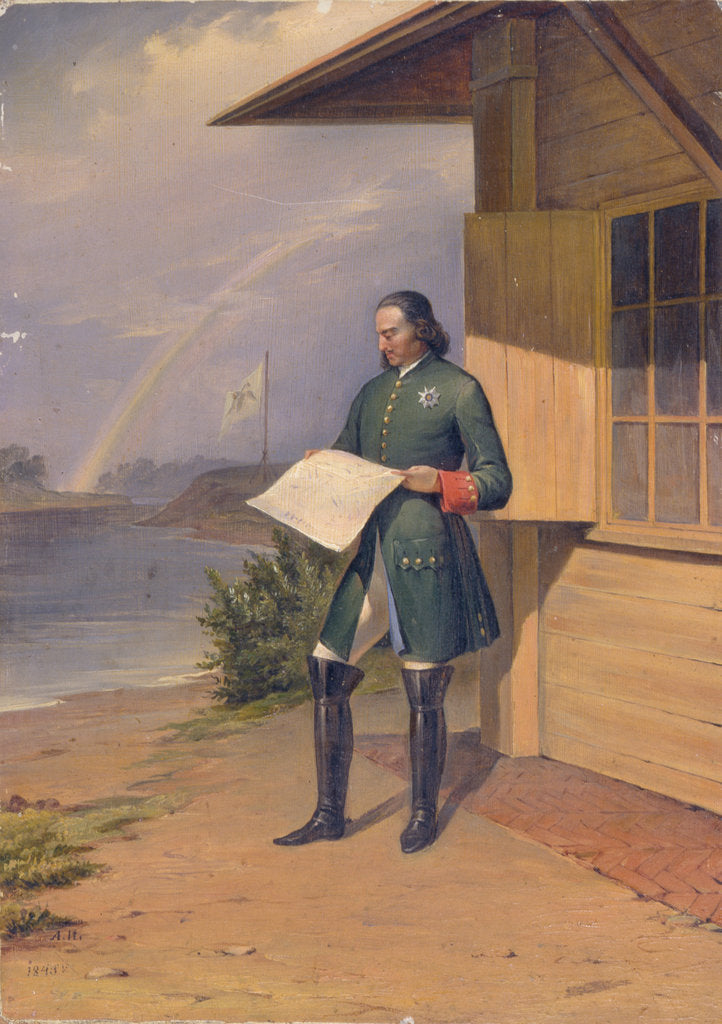 Detail of Peter I on the Bank of the Neva River, 1843 by Anton Ivanovich Ivanov