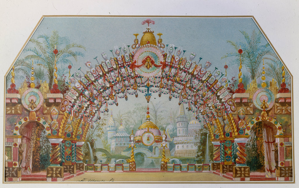 Detail of Stage design for the ballet The Nutcracker by P. Tchaykovsky, 1892 by Konstantin Matveevich Ivanov