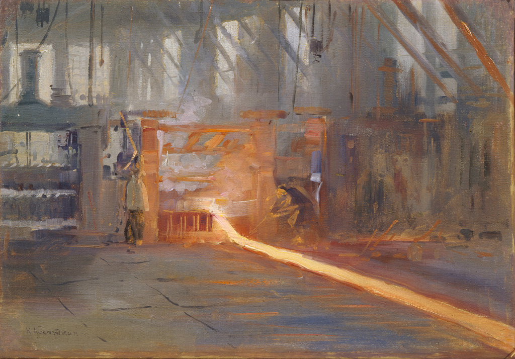 Detail of At the Chusovoy Metallurgical Plants by Nikolai Alexeyevich Kasatkin