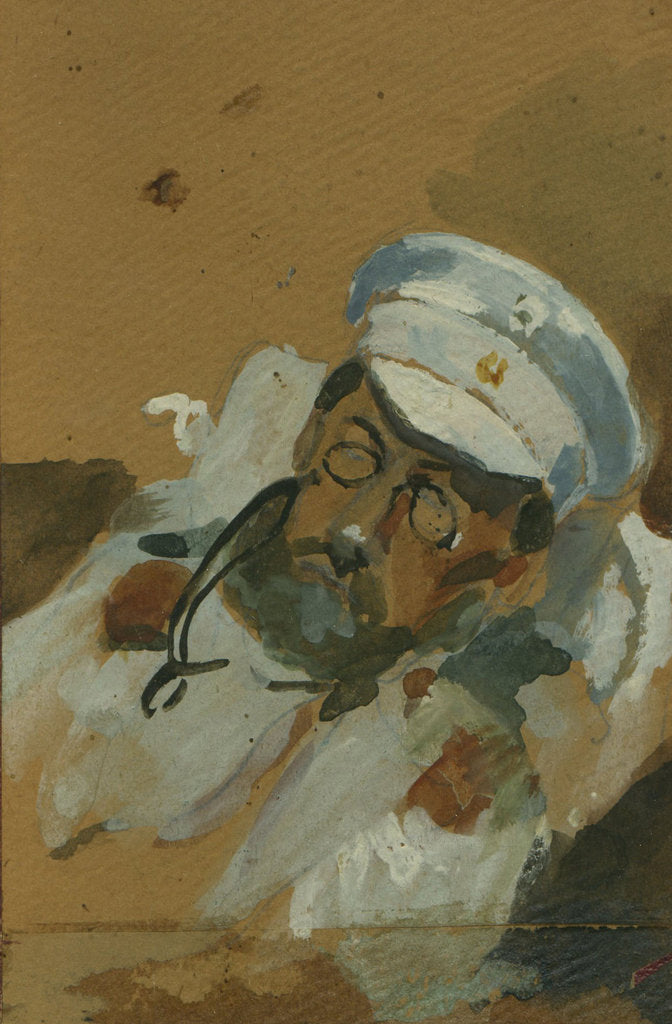 Detail of Portrait of Vladimir Alexeyevich Khlebnikov, c. 1895 by Vera Vladimirovna Khlebnikova