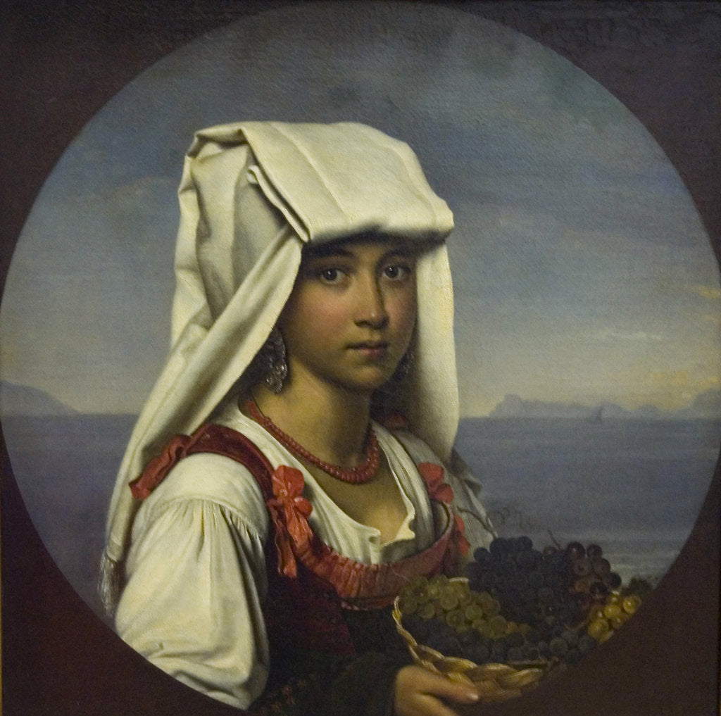 Detail of Neapolitan Girl with Fruits, 1831 by Orest Adamovich Kiprensky