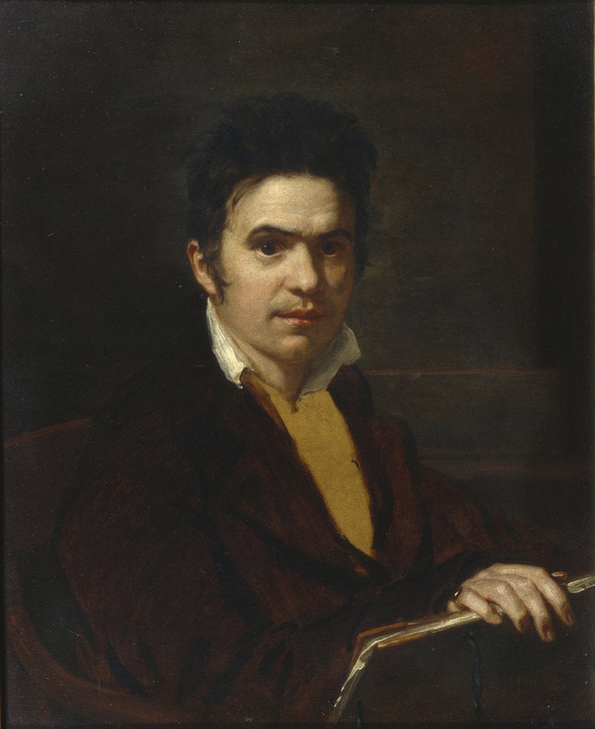 Detail of Portrait of Alexander Khristoforovich Vostokov, before 1816 by Orest Adamovich Kiprensky