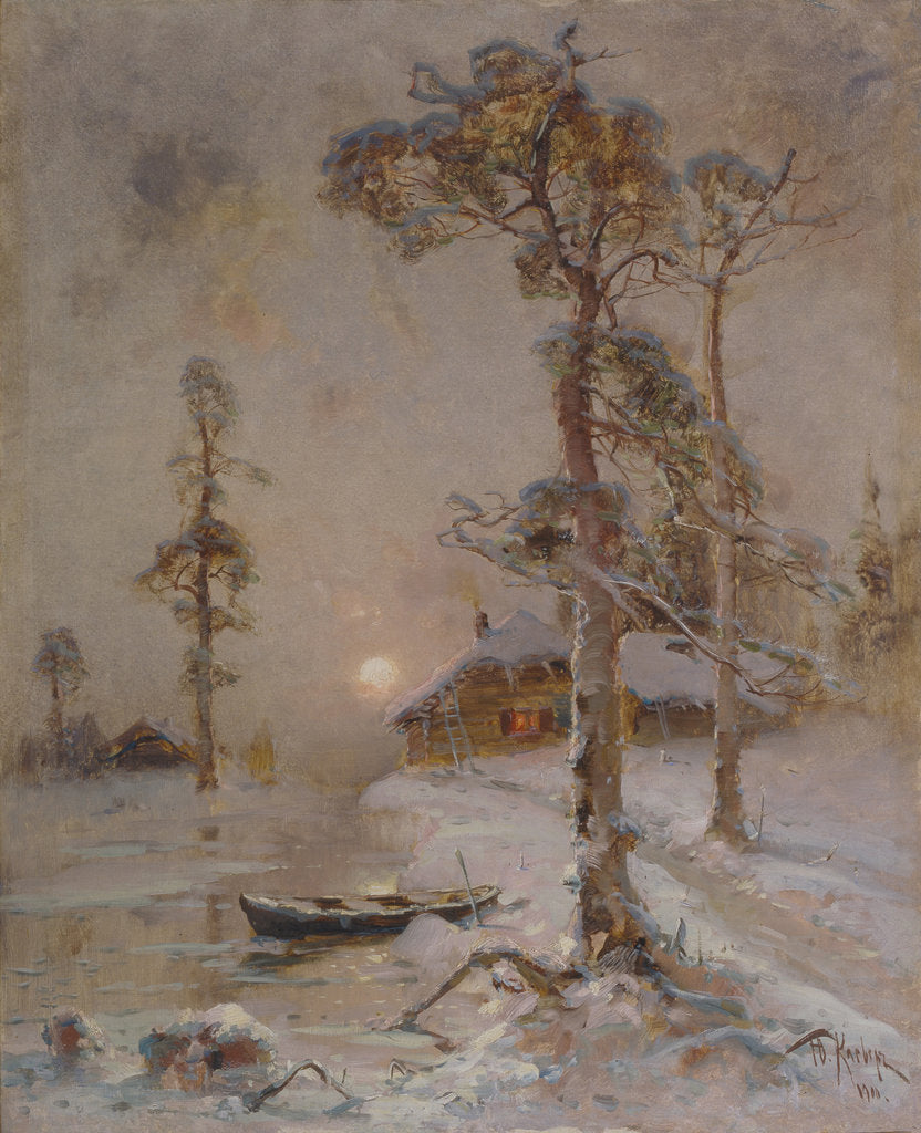 Detail of Winter Sunset, 1900 by Juli Julievich von Klever