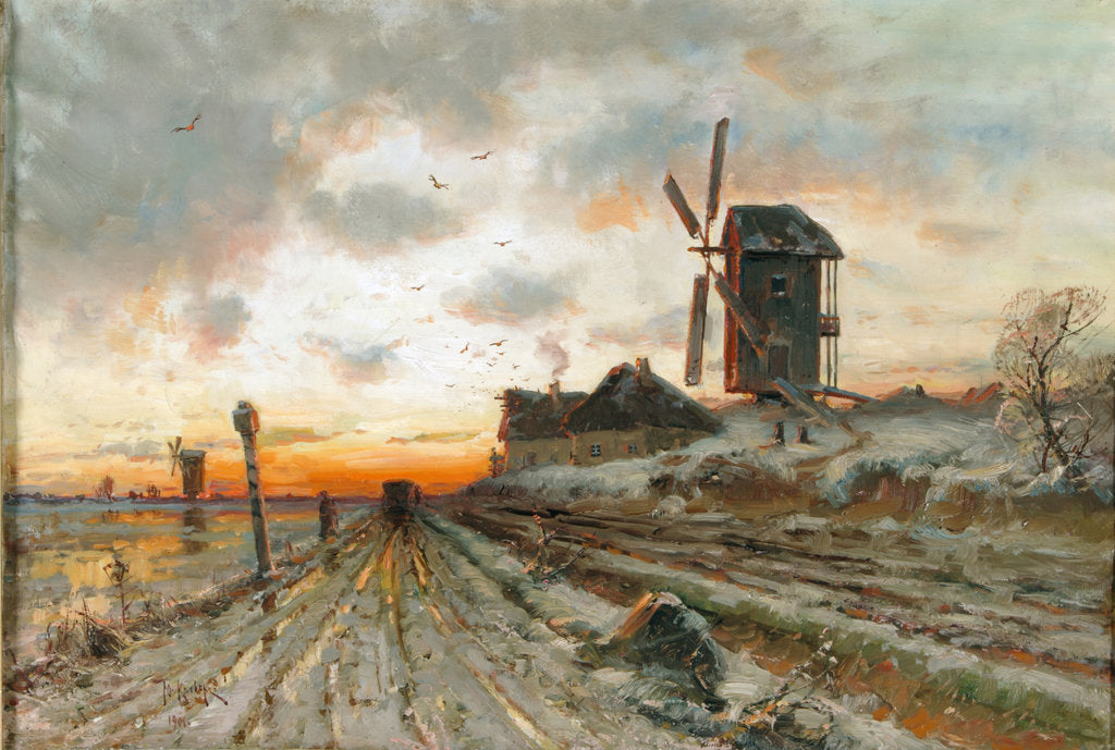 Detail of Early spring, 1906 by Juli Julievich von Klever