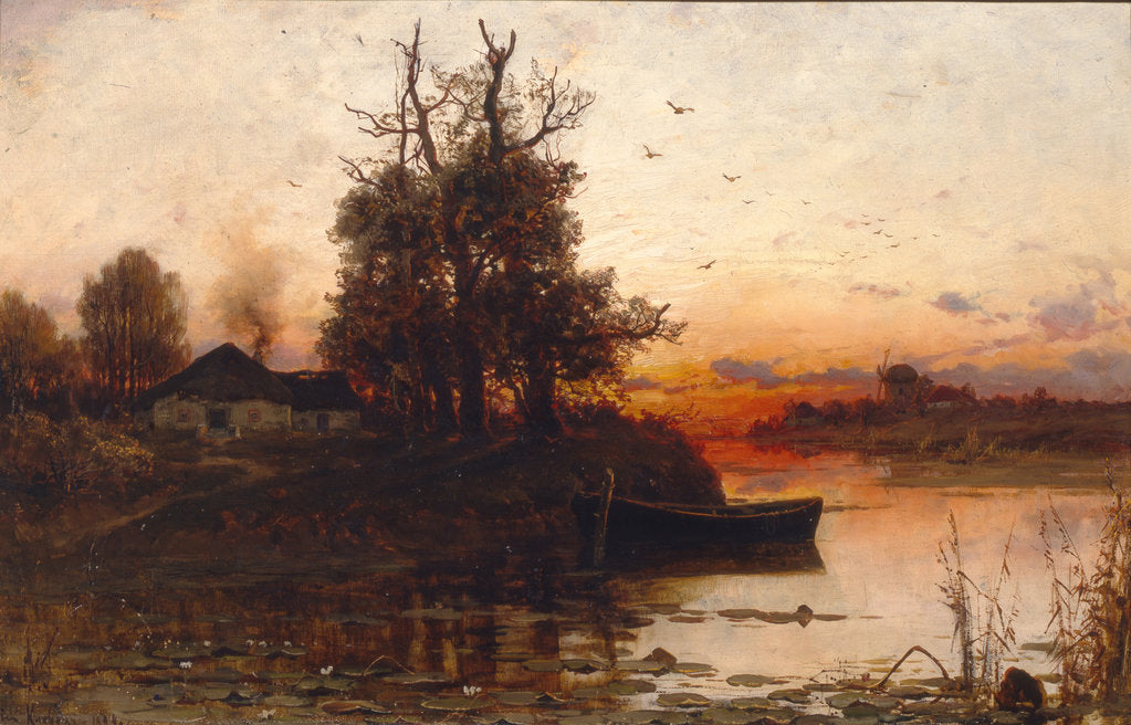 Detail of Evening Silence, 1894 by Juli Julievich von Klever