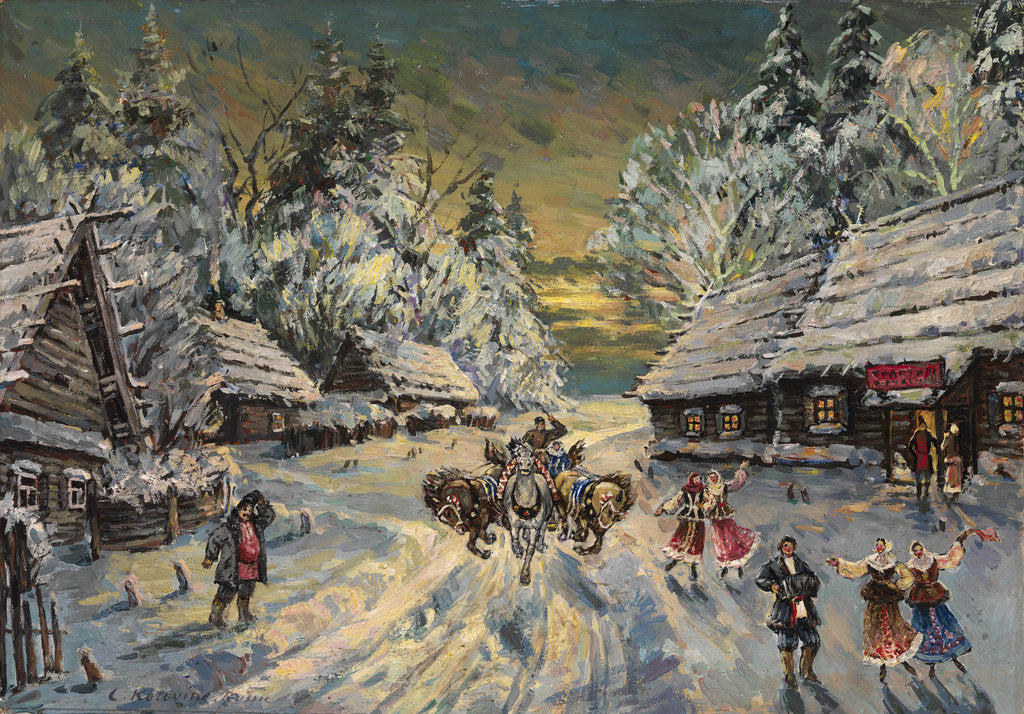 Detail of Russian Winter by Konstantin Alexeyevich Korovin