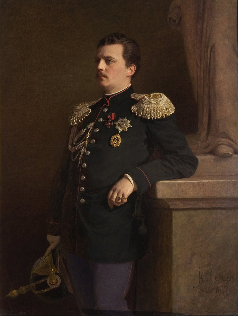 Detail of Portrait of Grand Duke Vladimir Alexandrovich of Russia, 1880s by Ivan Nikolayevich Kramskoi