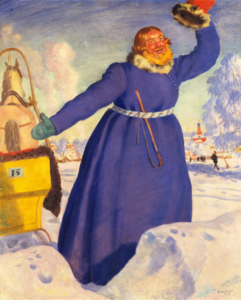 Detail of A reckless coachman, 1920 by Boris Michaylovich Kustodiev