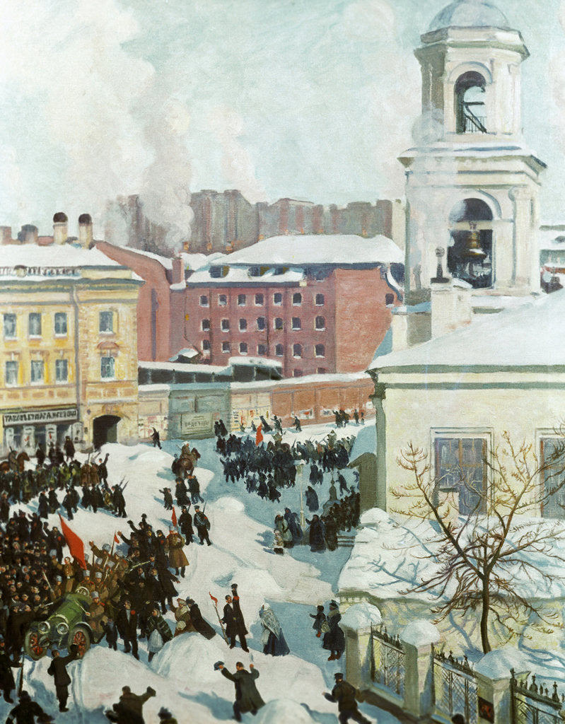 Detail of The February 27, 1917, 1917 by Boris Michaylovich Kustodiev