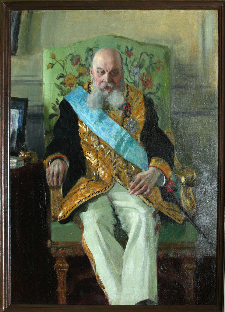 Detail of Portrait of Count Dmitri Martynovich Solski, 1908 by Boris Michaylovich Kustodiev