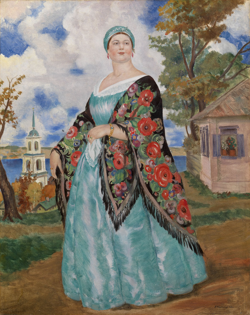 Detail of Merchants Wife, 1923 by Boris Michaylovich Kustodiev