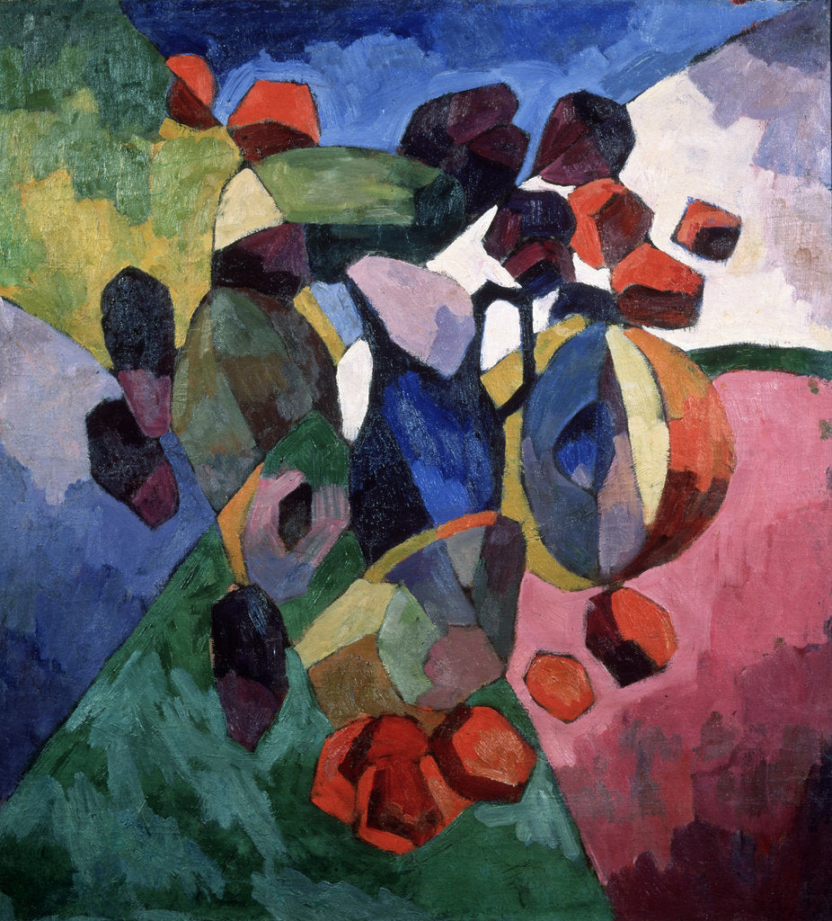 Detail of Blue jug and fruits, 1913 by Aristarkh Vasilyevich Lentulov