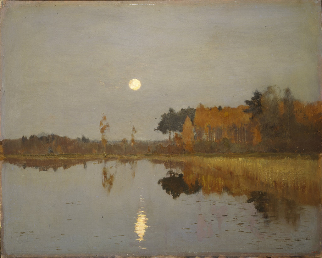 Detail of Twilight. Moon, 1899 by Isaak Ilyich Levitan