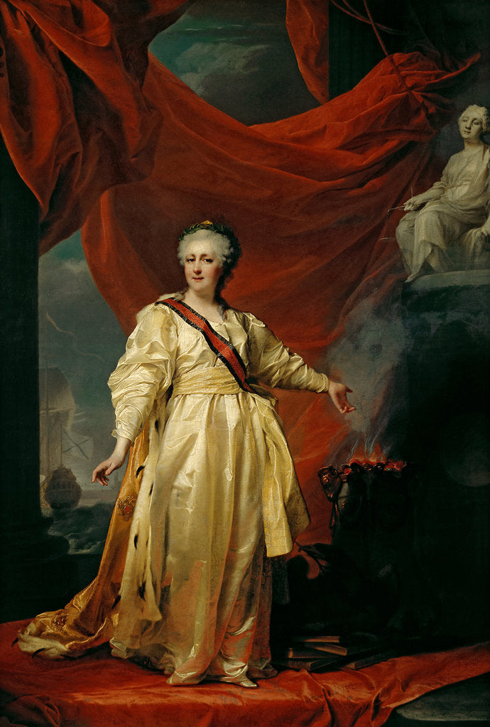 Detail of Portrait of Catherine II the Legislatress in the Temple Devoted to the Godess of Justice by Dmitri Grigorievich Levitsky