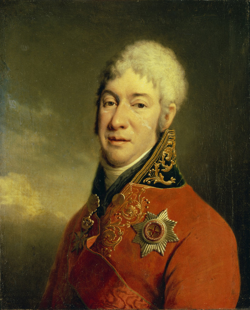 Detail of Portrait of Ivan Vladimirovich Lopukhin, philosopher, mystic, writer and humanitarian, 1802-1804 by Dmitri Grigorievich Levitsky