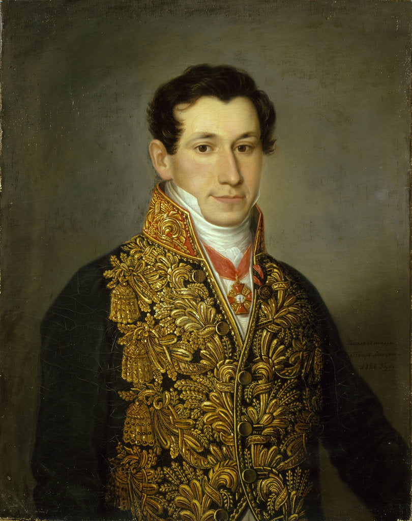 Detail of Portrait of Grigory Mitusov, 1826 by Dmitri Grigorievich Levitsky