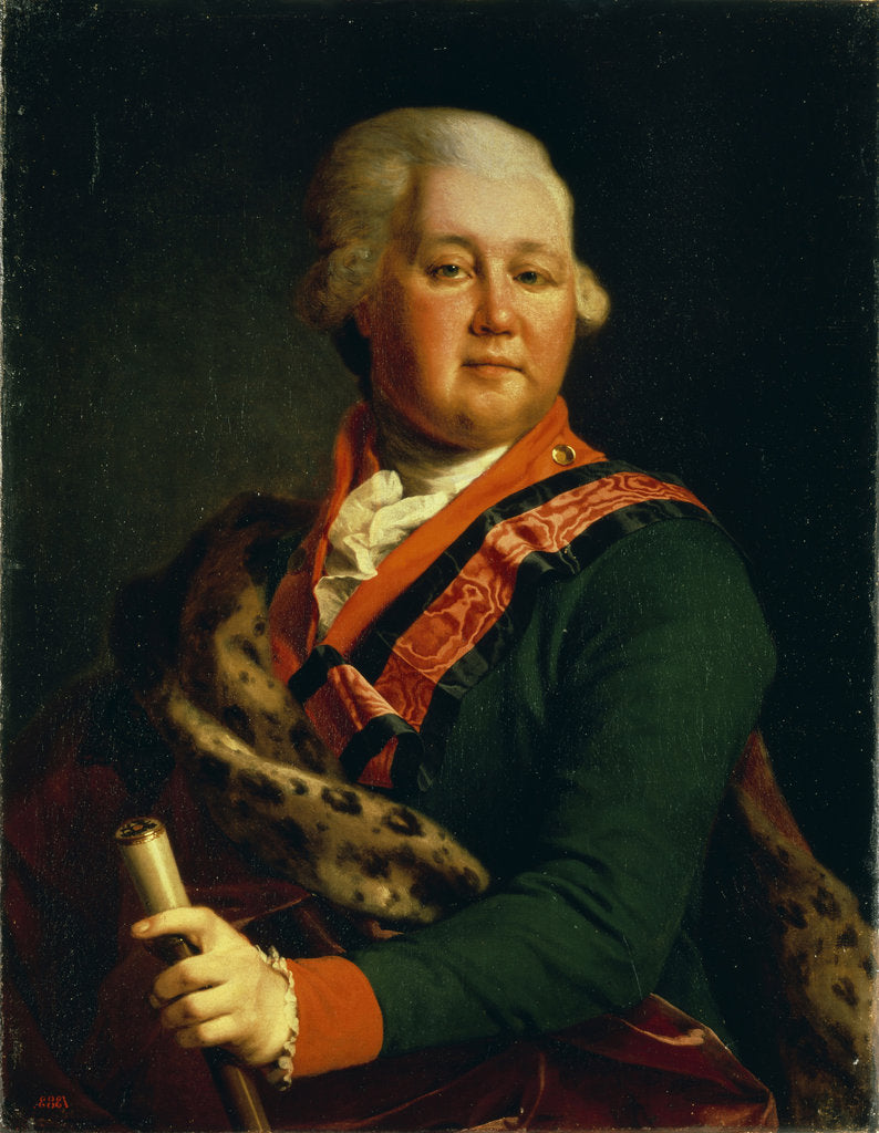 Detail of Portrait of Count Valentin Platonovich Ivanovich Musin-Pushkin, End 1780s by Dmitri Grigorievich Levitsky