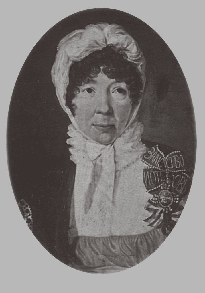Detail of Portrait of Jelizaveta Palmenbach (1761?1832), 1870 by Andrey Mikhaylovich Lushev