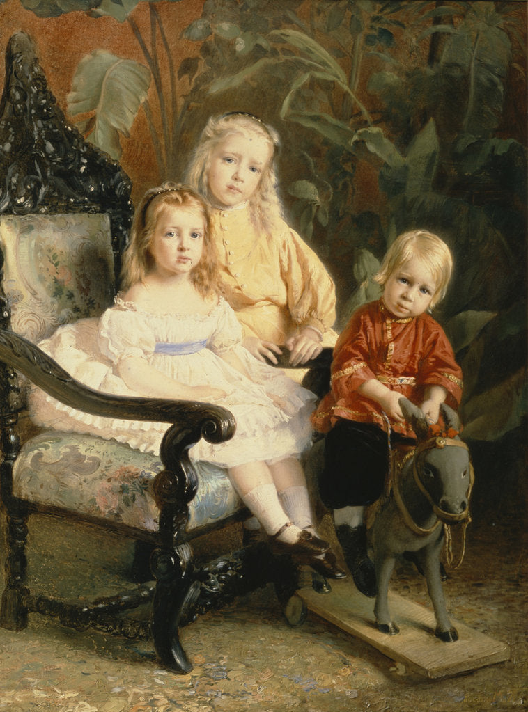 Detail of Portrait of the Stasovs Children, Early 1870s by Konstantin Yegorovich Makovsky