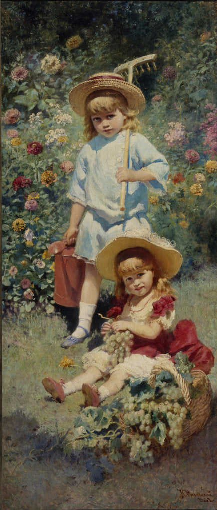 Detail of Portrait of the Artists Children, 1882 by Konstantin Yegorovich Makovsky