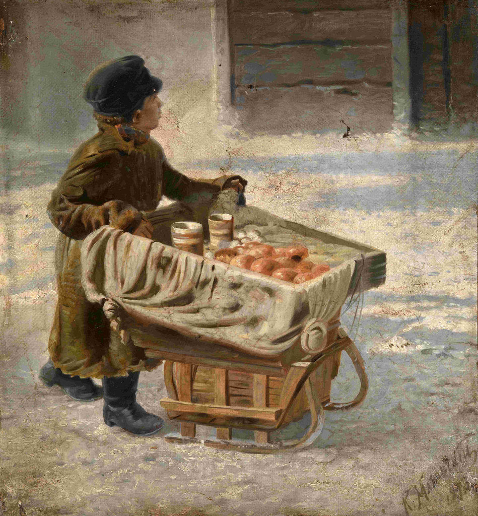 Detail of Boy. Study for the Shrovetide Fete on Admiralty Square in St Petersburg, c. 1869 by Konstantin Yegorovich Makovsky