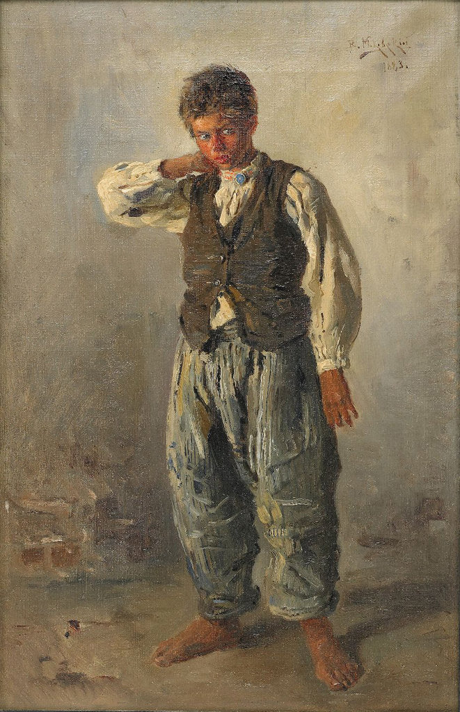 Detail of The Young Urchin, 1883 by Vladimir Yegorovich Makovsky