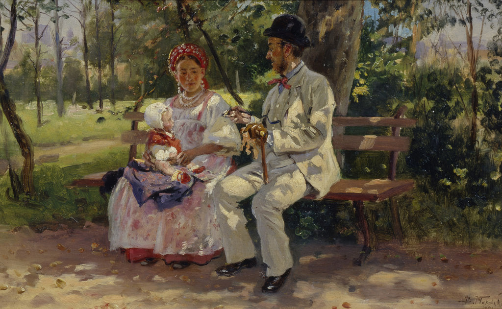 Detail of On the Boulevard, 1894 by Vladimir Yegorovich Makovsky