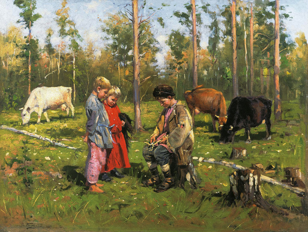 Detail of Shepherd Boys, 1903-1904 by Vladimir Yegorovich Makovsky