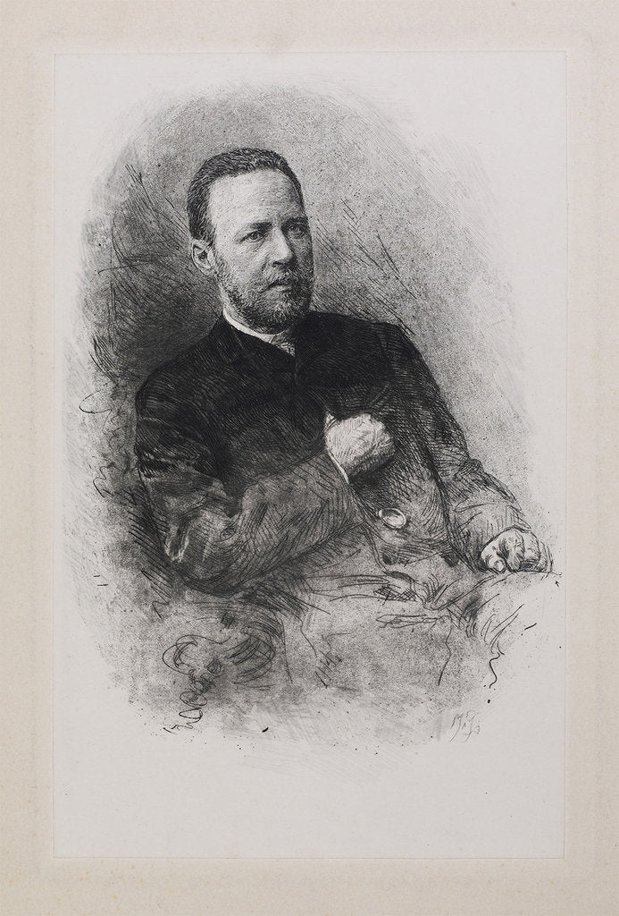 Detail of Portrait of the historian and journalist Sergey Nikolayevich Shubinsky, 1900s by Vasily Vasilyevich Mate