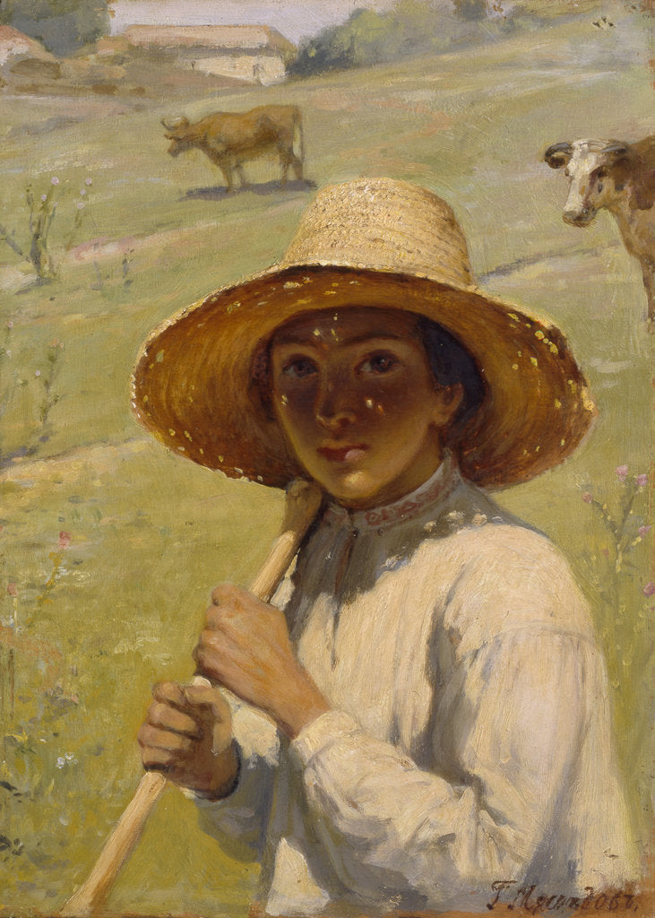 Detail of Shepherd Boy, 1909 by Grigori Grigoryevich Myasoedov