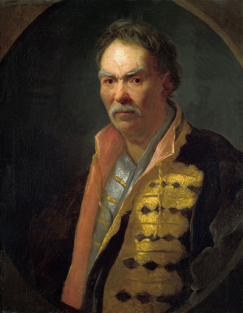 Detail of Portrait of a Hetman (Ivan Mazepa?), 1720s by Ivan Nikitich Nikitin