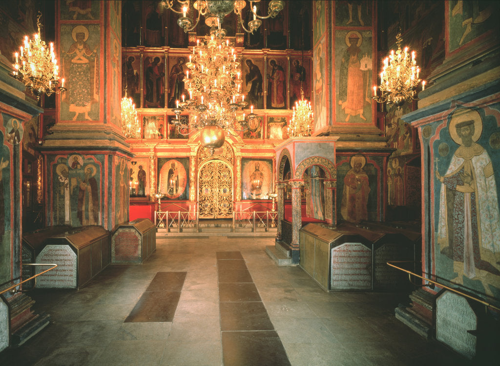 Detail of Interior of the Archangel Michael Cathedral in the Moscow Kremlin, 1679-1681 by Old Russian Architecture