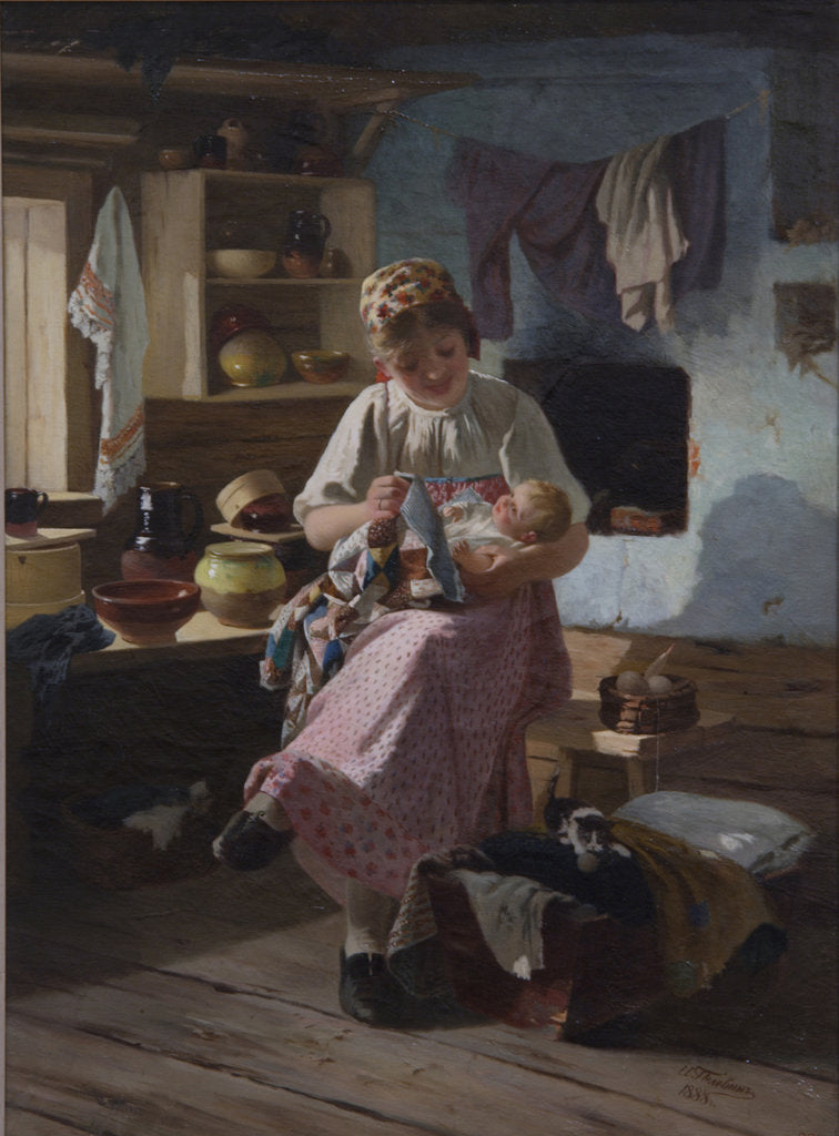 Detail of Firstling, 1888 by Ivan Andreyevich Pelevin