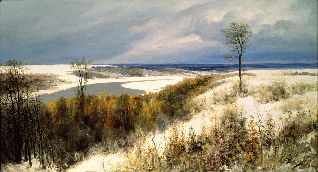 Detail of Early Snow, 1891 by Vasili Dmitrievich Polenov