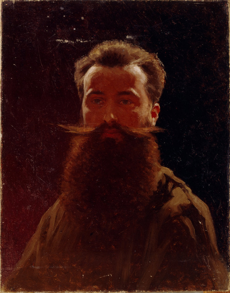 Detail of Self-Portrait, 1870s by Illarion Mikhailovich Pryanishnikov