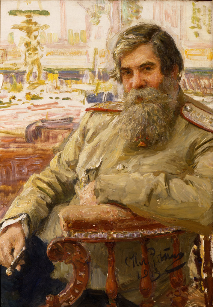 Detail of Portrait of the neurophysiologist and psychiatrist Vladimir Bekhterev, 1913 by Ilya Yefimovich Repin