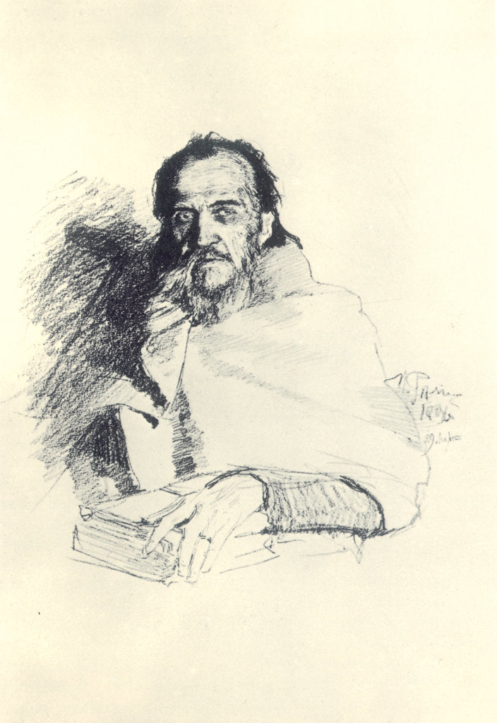 Detail of Portrait of the poet Yakov Polonsky, 1896 by Ilya Yefimovich Repin