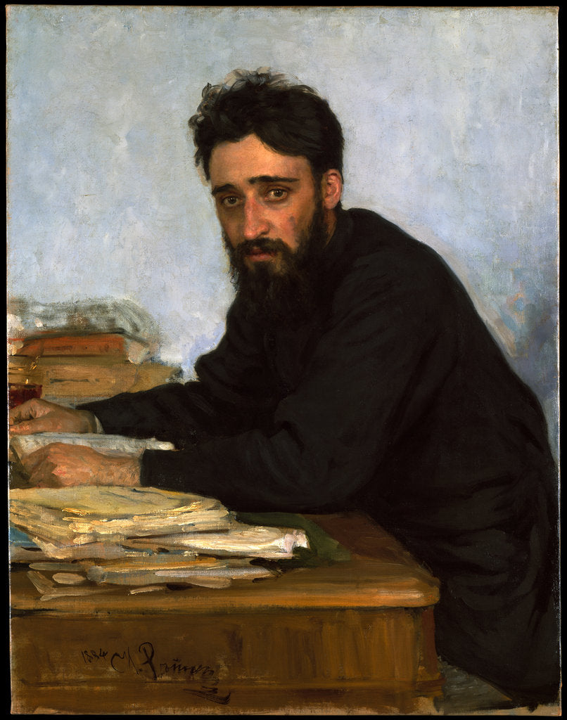 Detail of Portrait of the author Vsevolod M. Garshin, 1880s by Ilya Yefimovich Repin