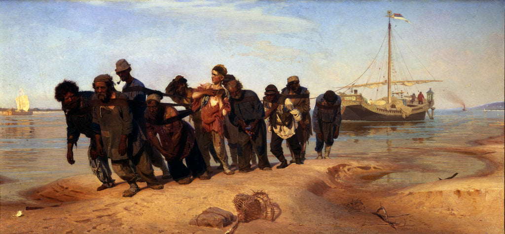 Detail of Barge Haulers on the Volga, 1872-1873 by Ilya Yefimovich Repin